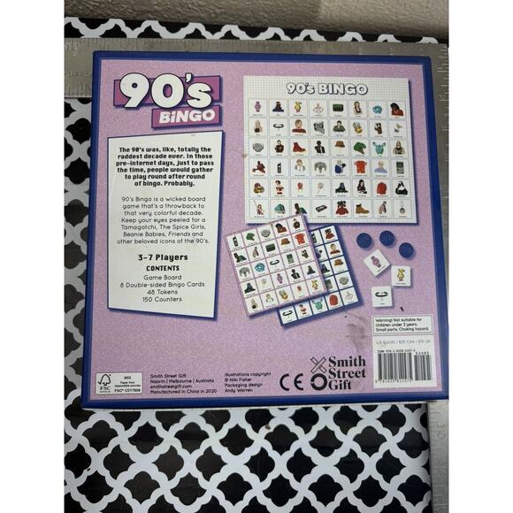90's Bingo : A Throwback to the Raddest Decade Ever Game NIP - Picture 2 of 4